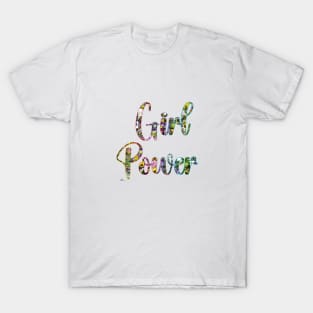 Girl Power flower Design T-Shirt